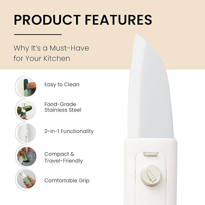 SlicePeel™ Multifunctional 2-in-1 Peeler with Knife