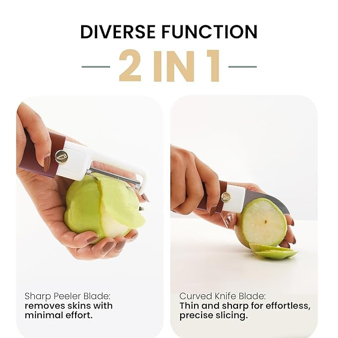 SlicePeel™ Multifunctional 2-in-1 Peeler with Knife