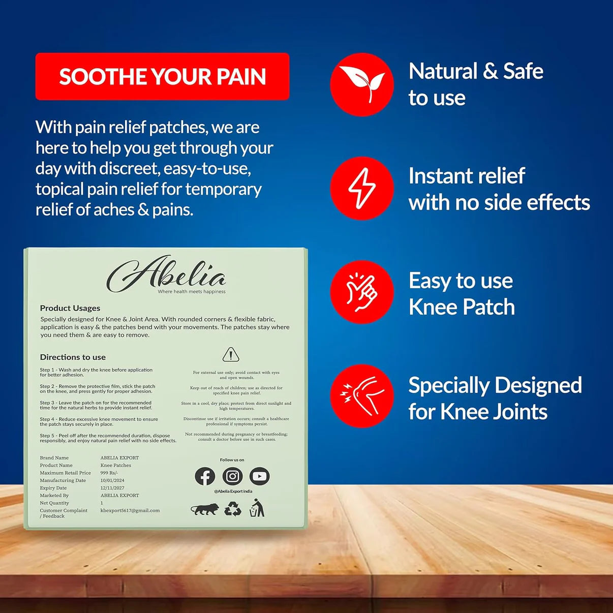 ShopBlink™ – Herbal Knee Patch for Instant & Long-Lasting Relief