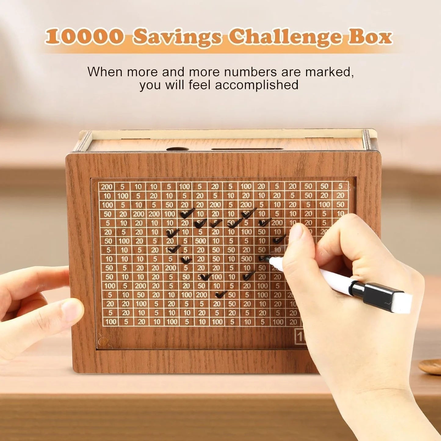 Wooden Money Saving Box (₹1,00,000)