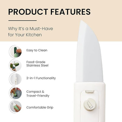 SlicePeel™ Multifunctional 2-in-1 Peeler with Knife