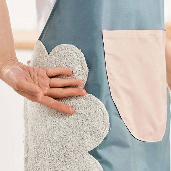 Kitchen Apron With Pocket & Hand-wipe