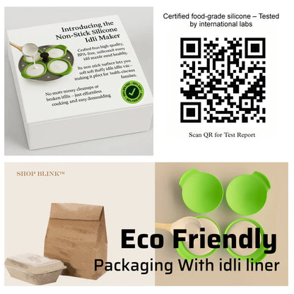 Food Grade Silicone Idli liners ( Eco-Friendly ) ☘️